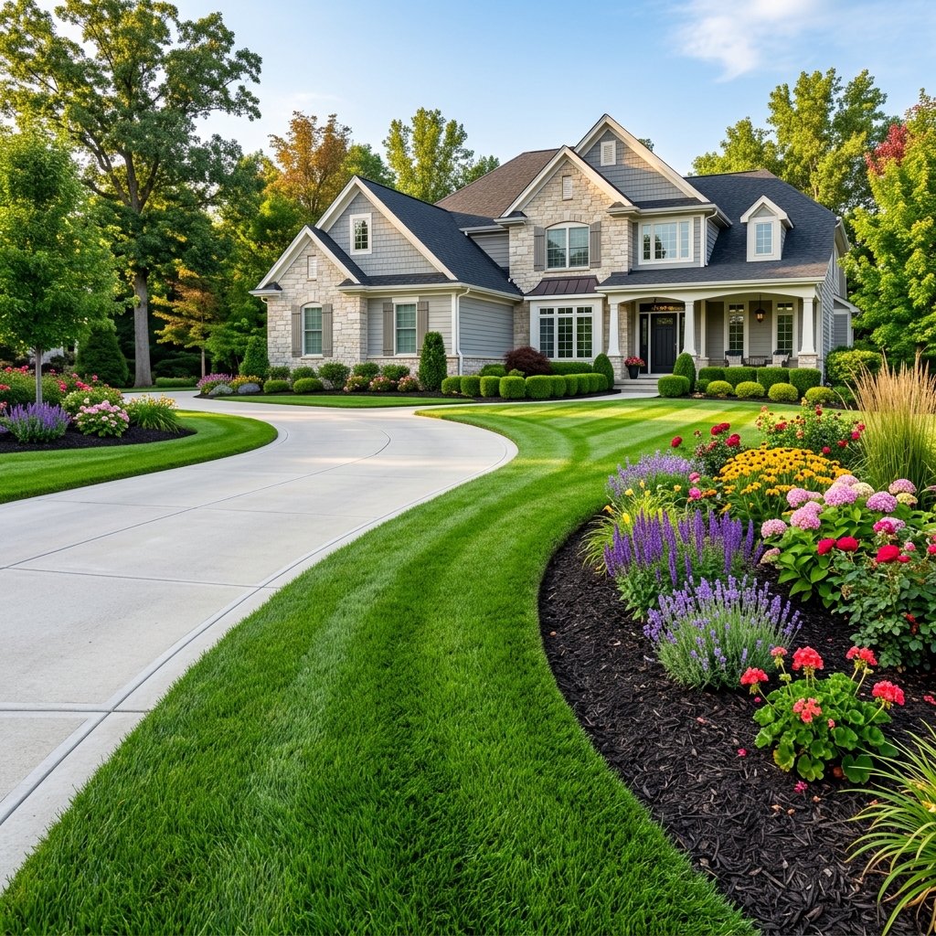 Brown Lawn Care Manicured Property
